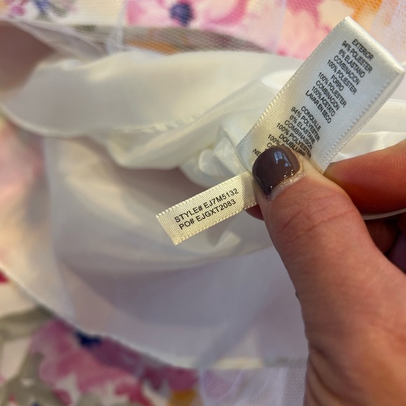 NWT Eliza J Poppy Floral Maxi Print Block Ball Gown Dress Sz 8 Formal Event - Picture 13 of 16